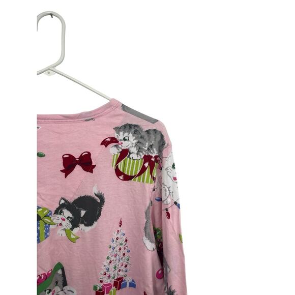 Nick & Nora Women's Nightgown XXL Pink Kittens Christmas Tree NWT Rare - Picture 7 of 12